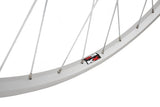 KX Hybrid 700C Road Front Bike Wheel Single Wall Rim Brake Solid Axle Silver