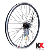 KX Wheels Junior 24" Double-Wall Q/R Axle Bike Bicycle Wheel - Black/Silver
