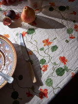 By Hope Summer Climber Nasturtium Linen Tablecloth - 250 x 143cm - Multi