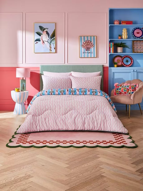 Eleanor Bowmer Electric Coast 10.5 Tog Pink Duvet & Pillowcase Set - King