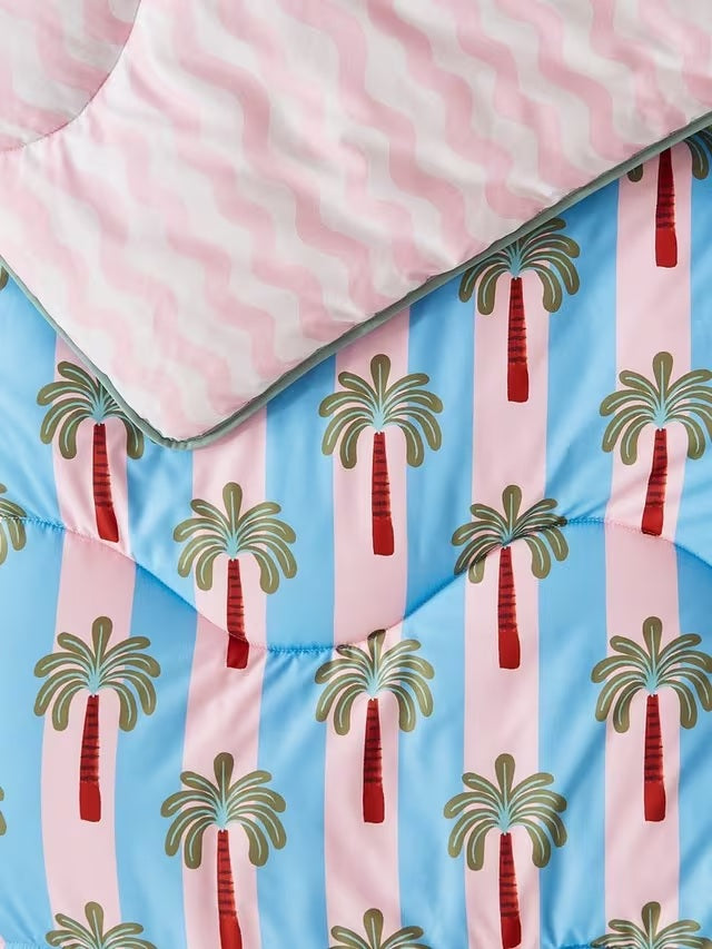 Eleanor Bowmer Electric Coast 10.5 Tog Pink Duvet & Pillowcase Set - King