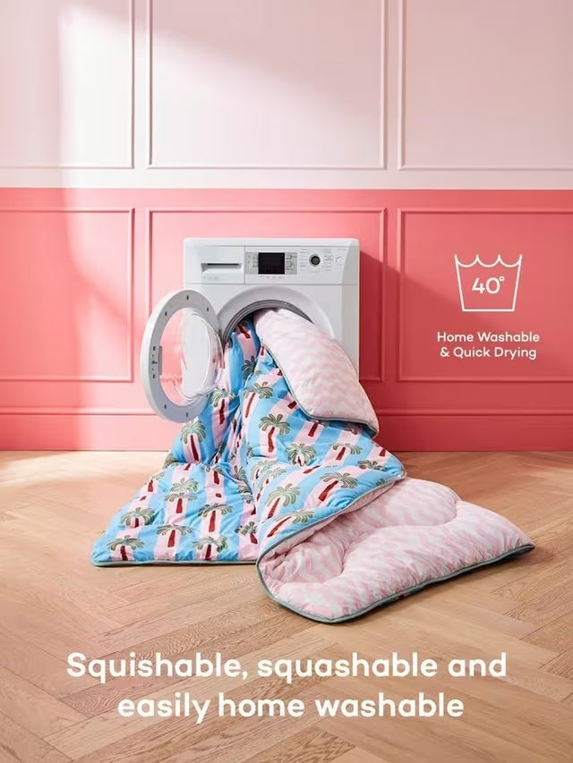 Eleanor Bowmer Electric Coast 10.5 Tog Pink Duvet & Pillowcase Set - King