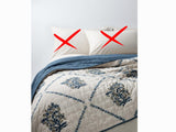 John Lewis Pomegranate Tree Cotton Botanical Print Quilt 220 x 220cm - Blue