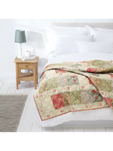 John Lewis Gracie Patchwork 100% Cotton Floral Bedspread L260 x W250cm
