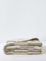 John Lewis Floral Embroidered Patchwork Bedspread 220 x 220cm - Natural