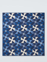 John Lewis Viento Patchwork Quilted Bedspread 220 x 220cm King Size - Blue
