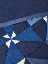 John Lewis Viento Patchwork Quilted Bedspread 220 x 220cm King Size - Blue
