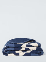 John Lewis Viento Patchwork Quilted Bedspread 220 x 220cm King Size - Blue