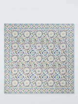 John Lewis Keya Suzani Reversible Linen 220 x 220cm Quilted Bedspread - Blue