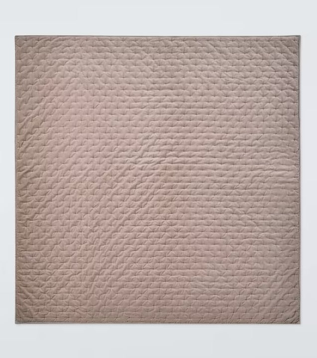John Lewis Cotton Velvet Quilted Soft Decorative Bedspread 220x220cm - Rosa