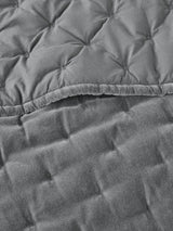 John Lewis Breathable Warm Velvet Quilted Bedspread 220 x 220cm - Steel