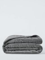 John Lewis Breathable Warm Velvet Quilted Bedspread 220 x 220cm - Steel