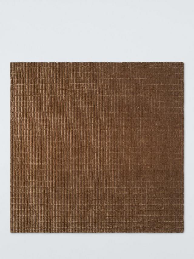 John Lewis Modern Luxe Quilted Washable Bedspread Throw 220 X 220 cm Copper