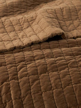 John Lewis Modern Luxe Quilted Washable Bedspread Throw 220 X 220 cm Copper