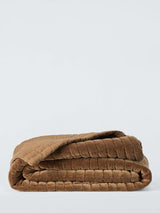 John Lewis Modern Luxe Quilted Washable Bedspread Throw 220 X 220 cm Copper