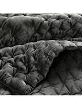 John Lewis Boutique Hotel Velvet Stitch Throw L260 x W250 cm - Steel