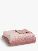 John Lewis Boutique Hotel Velvet Stitch Throw L260 x W250cm - Rosa