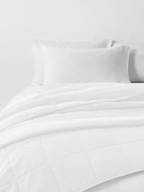 John Lewis Muslin Washed Quilted Reversible Bedspread 250 x 260cm - White