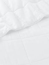 John Lewis Muslin Washed Quilted Reversible Bedspread 250 x 260cm - White