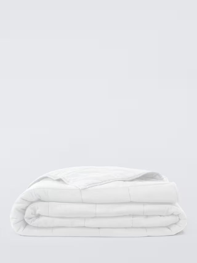 John Lewis Muslin Washed Quilted Reversible Bedspread 250 x 260cm - White