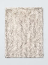 John Lewis Ostrich Faux Fur Warm and Soft Throw - White/Multi - 200 x 150cm