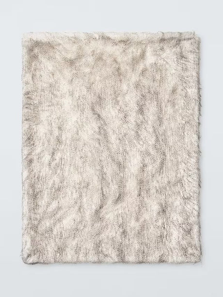 John Lewis Ostrich Faux Fur Warm and Soft Throw - White/Multi - 200 x 150cm