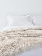 John Lewis Ostrich Faux Fur Warm and Soft Throw - White/Multi - 200 x 150cm