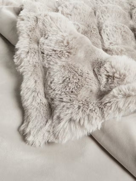 John Lewis Wave Super Soft Faux Fur Decorative Throw 200 x 150cm - Mocha