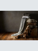 John Lewis Faux Fur Bedspread Throw Washable - Ombre Mocha - 150 x 120 cm