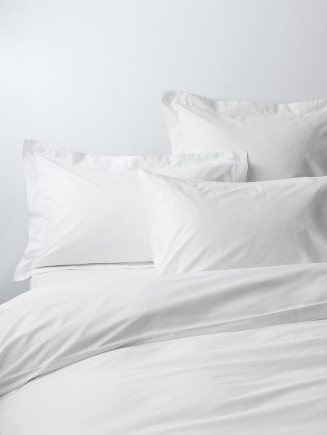 John Lewis Egyptian Cotton Percale 260TC Duvet Cover Set King Size - White