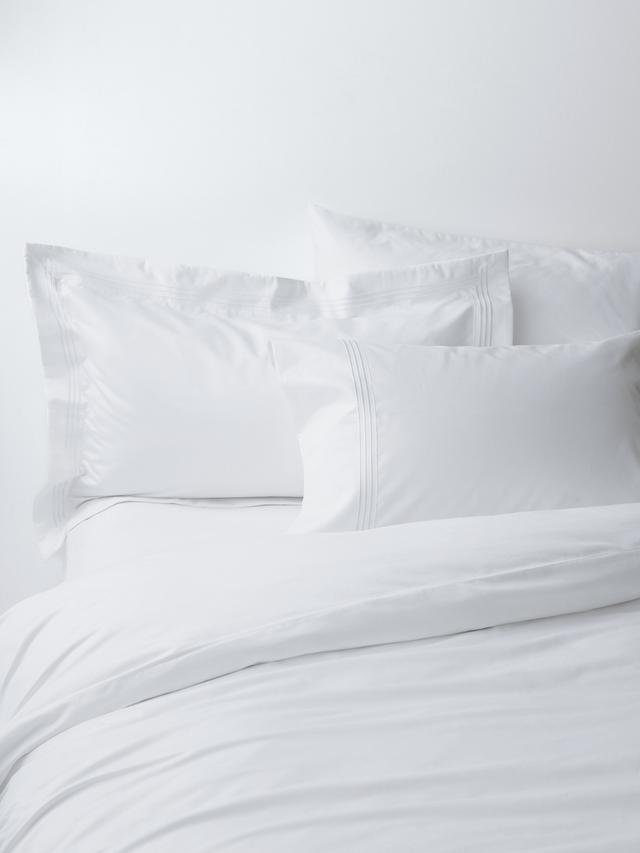 John Lewis 1200TC Egyptian Cotton Super King Duvet Cover 260 x 220cm - White