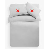John Lewis Soft & Silky Egyptian Cotton Super King Duvet Cover - Cool Grey