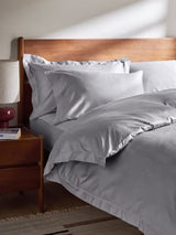 John Lewis Soft & Silky Egyptian Cotton Super King Duvet Cover - Cool Grey - Kazoop 