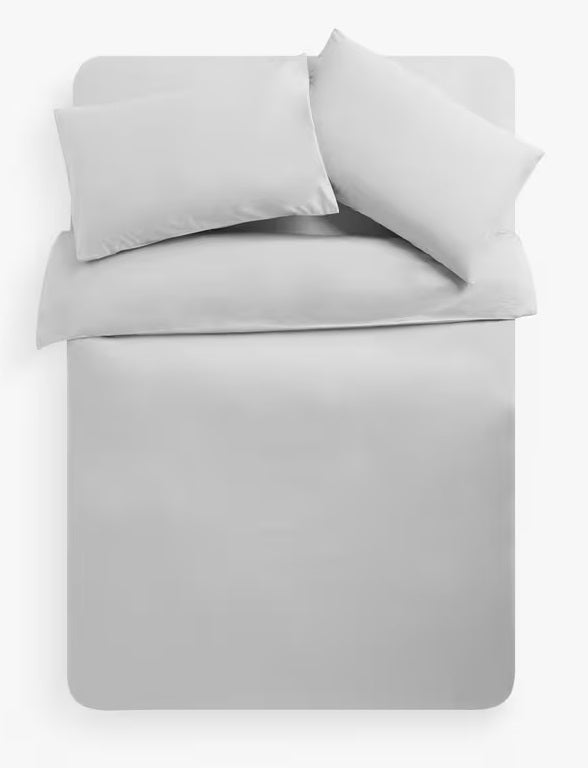 John Lewis Soft & Silky Egyptian Cotton Super King Duvet Cover - Cool Grey - Kazoop 