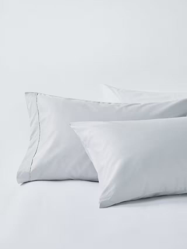 John Lewis Luxury Egyptian Cotton Sateen Duvet Cover - Grey Mid - Super King