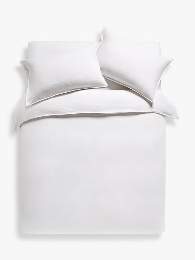 John Lewis Ultimate Luxury Linen&Mulberry Silk Super King Duvet Cover White