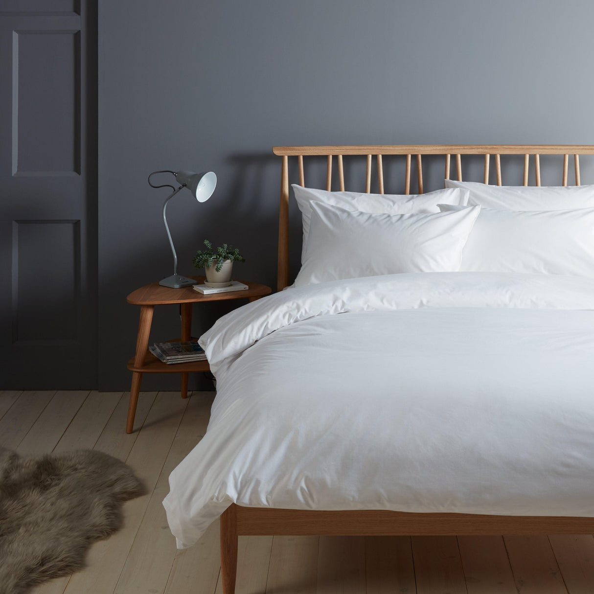 John Lewis Crisp & Fresh Cotton 200 TC Small Double Fitted Sheet - White