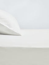 John Lewis 600TC Egyptian Cotton Sateen Deep Fitted Sheet Super King - White