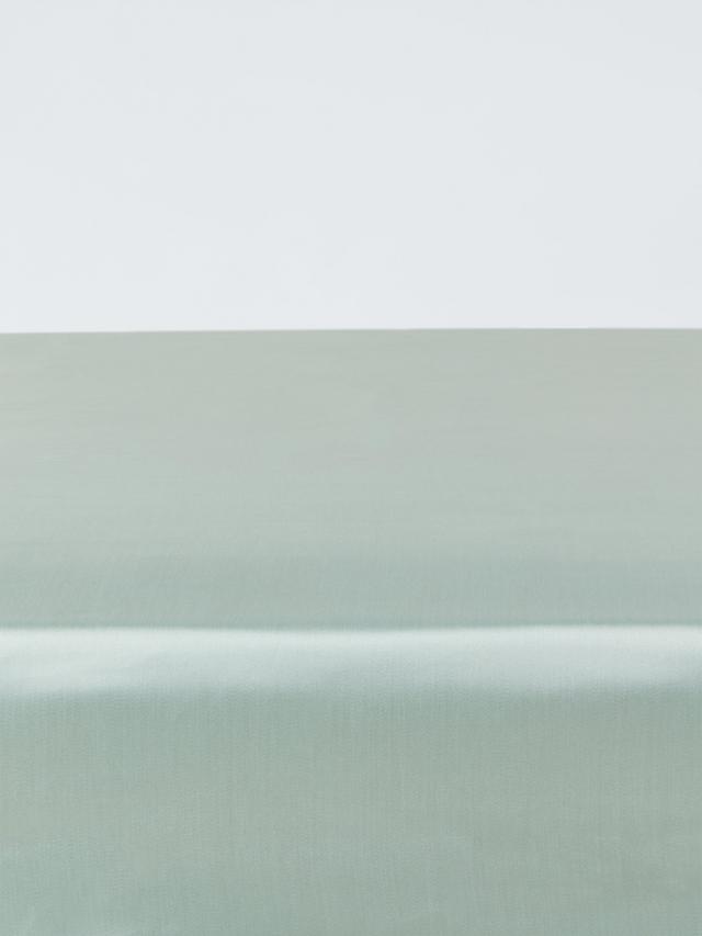 John Lewis Soft & Silky Cotton 800 Thread Count King Deep Fitted Sheet Sage