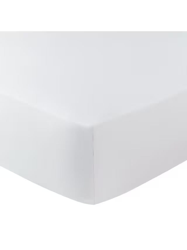 John Lewis Ultimate 1600TC Cotton Extra Deep - Double - Fitted Sheet - White