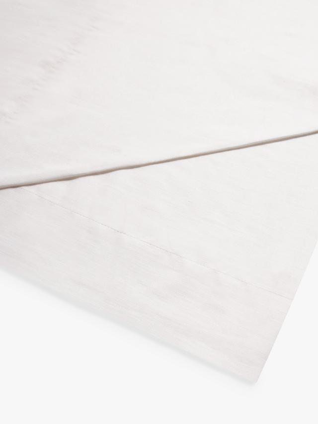 John Lewis The Ultimate Collection Linen & Mulberry Super King Sheet - White