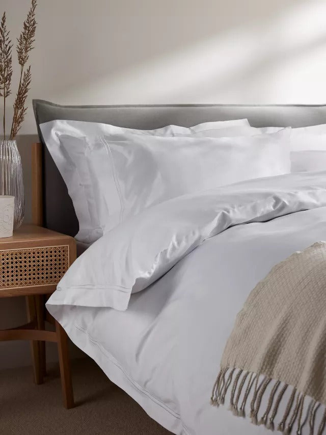 John Lewis 1000 Thread Egyptian Cotton Flat Sheet Super King Size - White
