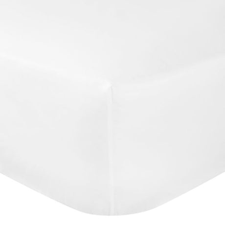 John Lewis 1000 Thread Count Egyptian Cotton White Deep Fitted Sheet Double