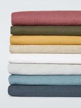 John Lewis Washed Linen Super King Deep Fitted Bed Sheet 180x200cm - Avocado