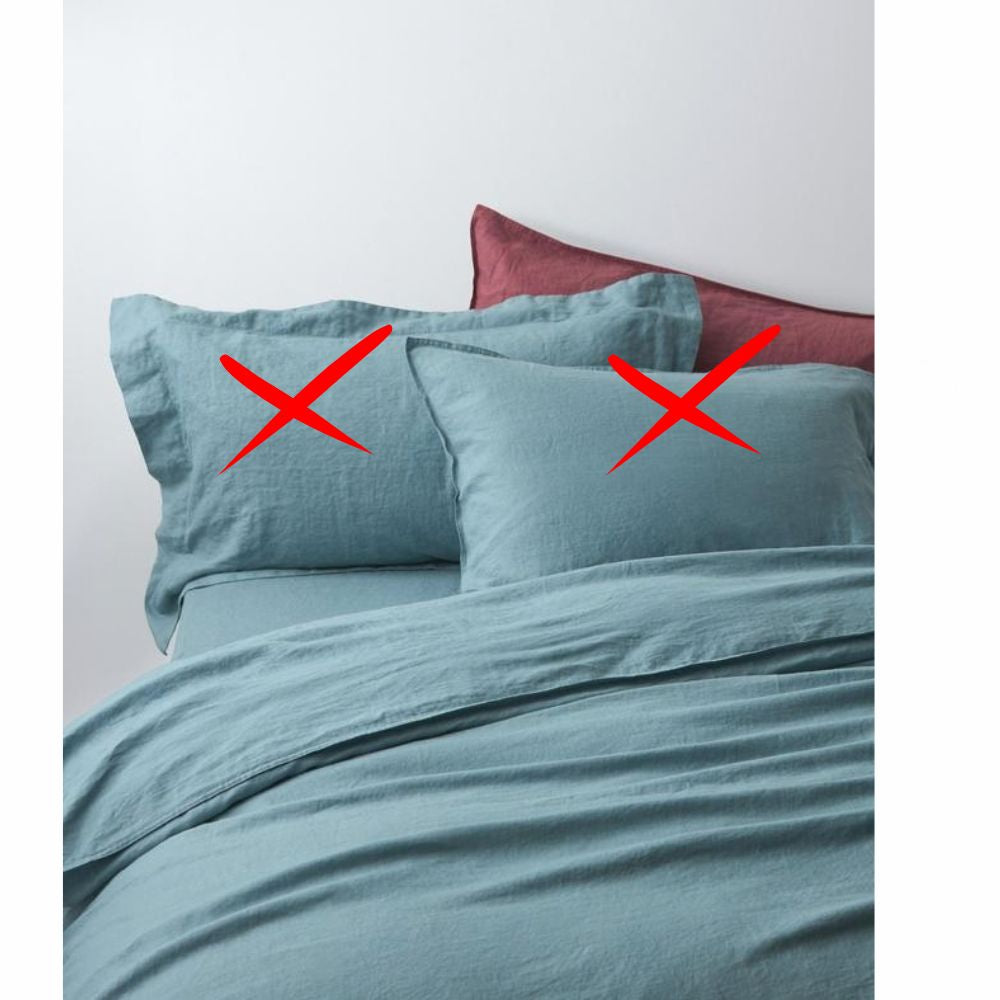 John Lewis Washed Linen Breathable Duvet Cover - Double Size - Nordic Blue