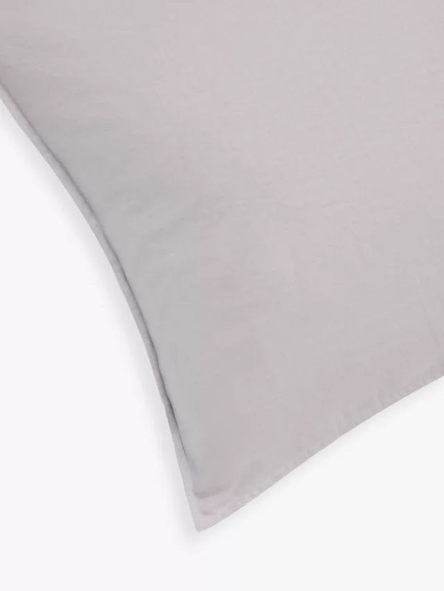 John Lewis Comfy & Relaxed Washed Linen King Size Duvet Cover - Pale Grey - Kazoop 