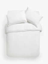 John Lewis Non Reversible Washed Linen Double Duvet Cover - Oyster White