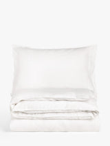 John Lewis Non Reversible Washed Linen Double Duvet Cover - Oyster White