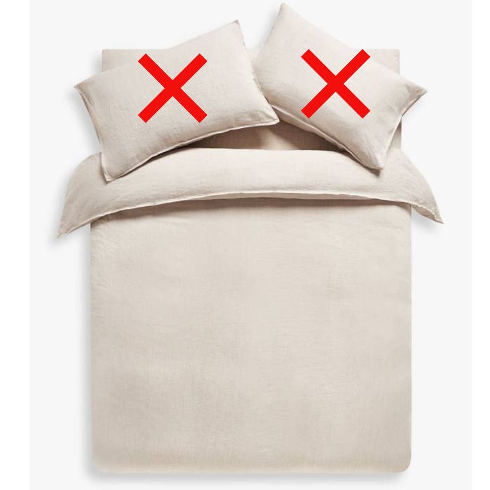 John Lewis Washed Linen Plain Classic Breathable Double Duvet Cover Natural