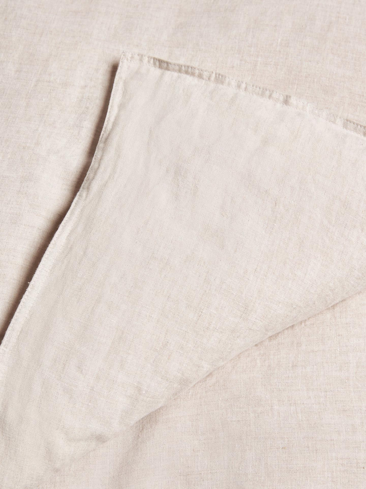 John Lewis Washed Linen Plain Classic Breathable Double Duvet Cover Natural